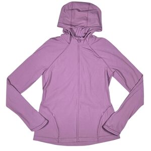Sweaty Betty Plum Pink Super Soft Workout Zip Through Hoodie Activewear
